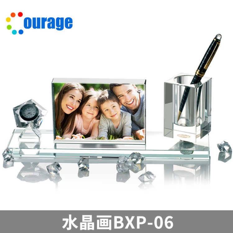 水晶笔筒套装 水晶三件套 水晶商务礼品 创意水晶工艺品 BXP-06