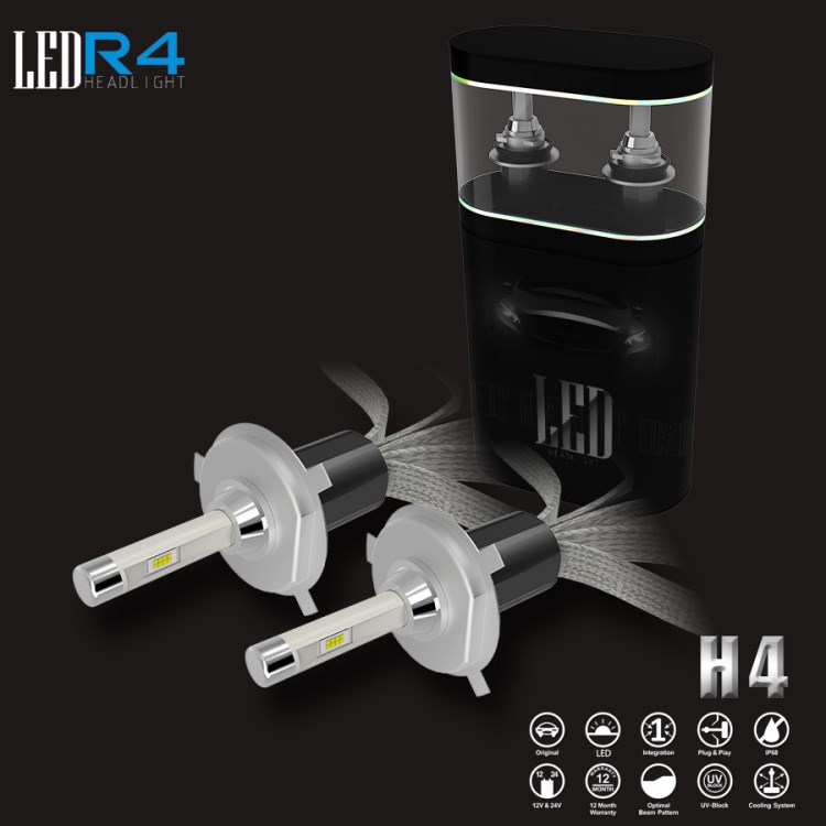 新品上市 R4 led車燈 H4飛利浦光源無損光衰 ,銅管真空導(dǎo)熱技術(shù).