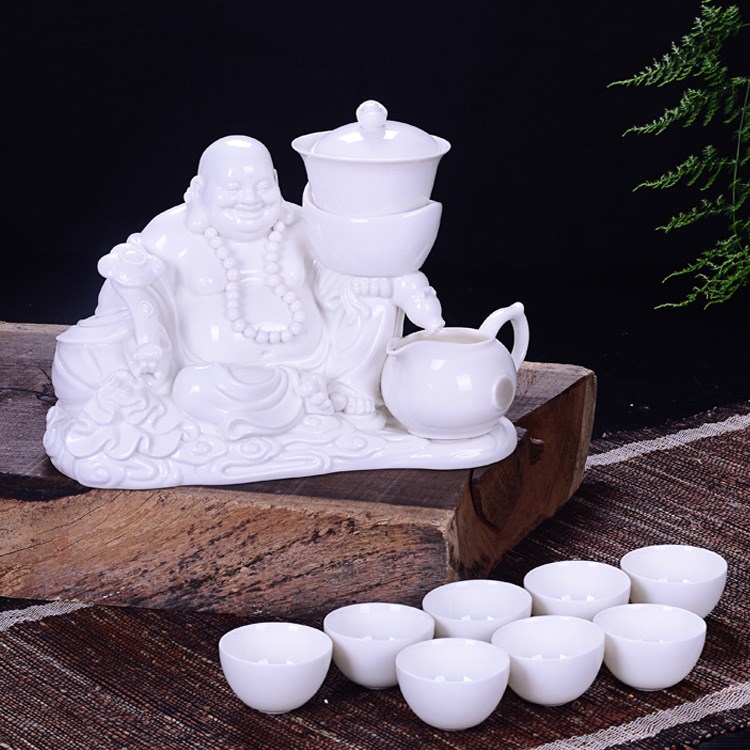 全自動(dòng)茶具整套裝陶瓷功夫創(chuàng)意茶具懶人泡茶器批發(fā)