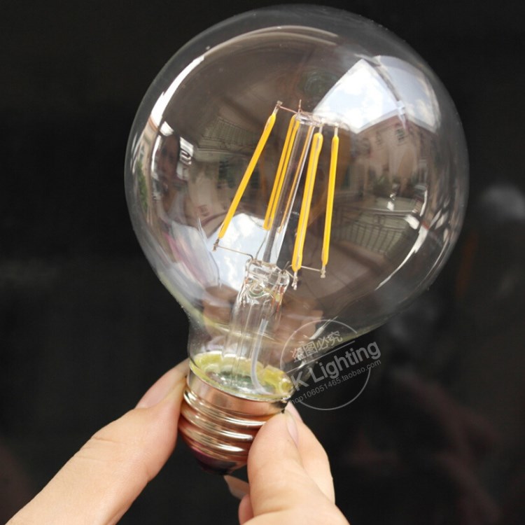 E27大螺口復古愛迪生光源LED燈絲G80燈泡代替白熾燈-4W
