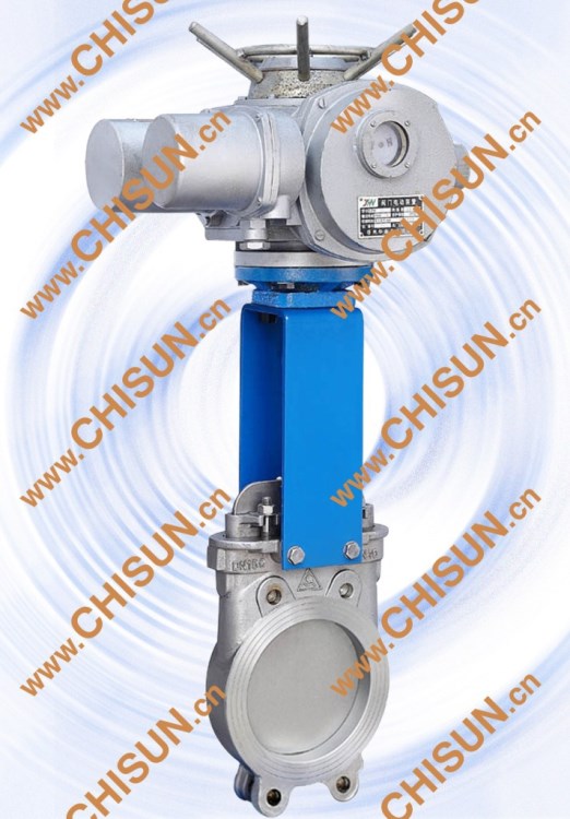 304不銹鋼對夾式刀閘閥單向PTFE密封電動刀閘閥Knife Gate Valve