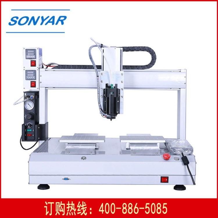 深圳雅江河雙液自動點膠機  雙工作臺點膠機現(xiàn)貨供應(yīng) 廠家直供