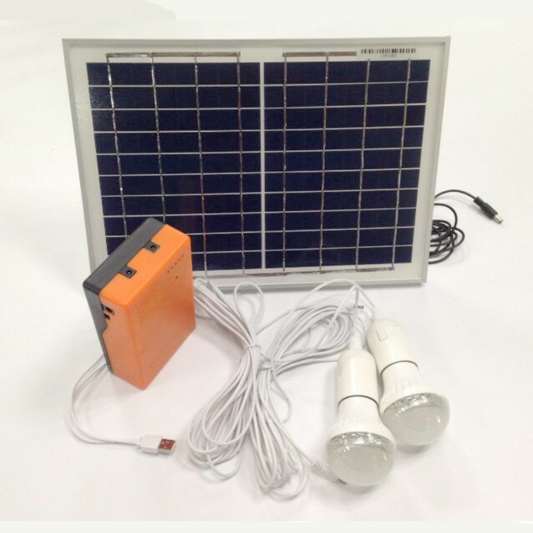 家用太陽能板發電小系統照明燈蓄電池一體手機充電器夜市地攤燈