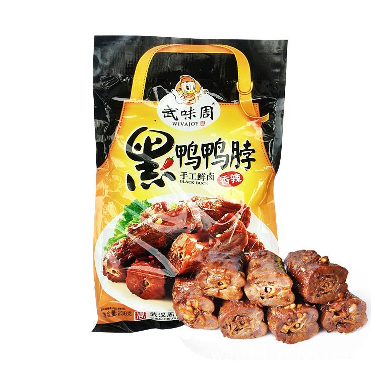 武味周香辣味黑鴨鴨脖 238g真空包裝湖北武漢特產(chǎn)零食休閑批發(fā)