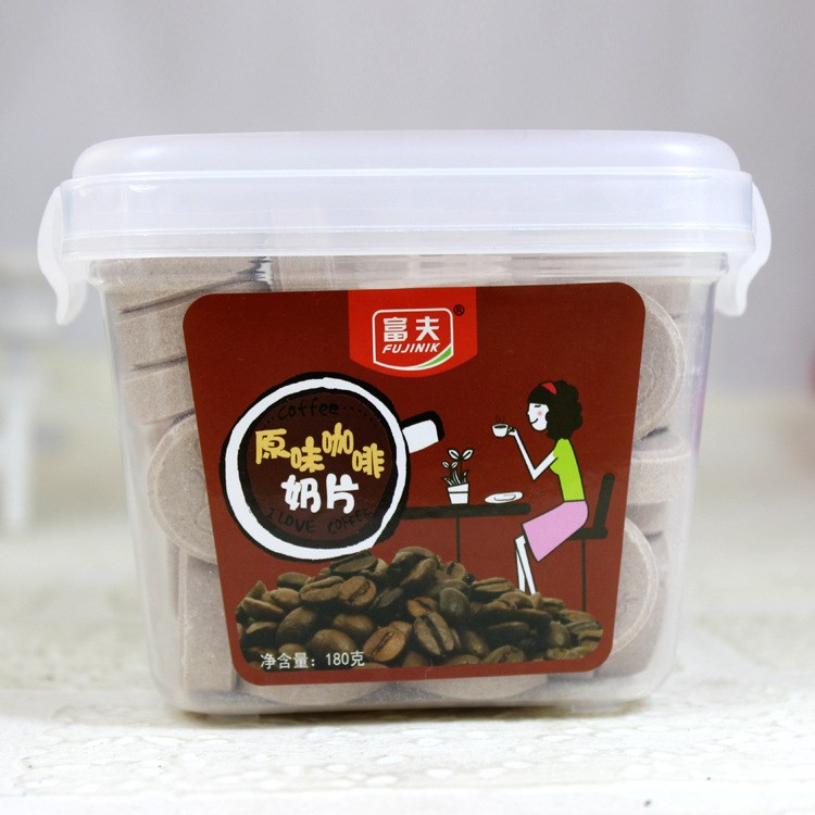 香港食品 休閑零食 糖果 富夫 原味咖啡奶片 180g*20盒/箱