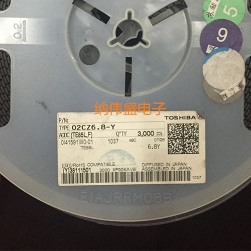 供應全新原裝TOSHIBA  02CZ6.8-Y絲印6.8Y  SOT23現貨02CZ6.8