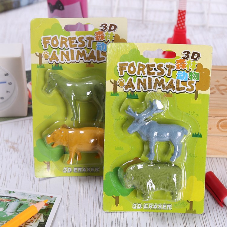 卡通橡皮檫小學生學習用品 可愛動物橡皮頭小學生獎品 創(chuàng)意橡皮