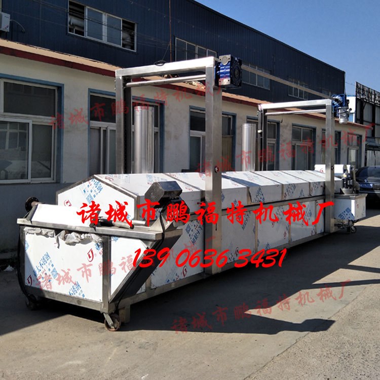 黃花魚油炸機_大連海產品生產線_鵬福特鲅魚油炸機廠家