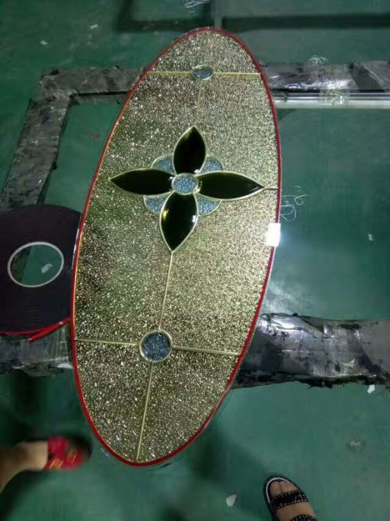 中空鋼化玻璃銅條鑲嵌玻璃無縫鑲嵌玻璃 磨邊玻璃 腰線玻璃