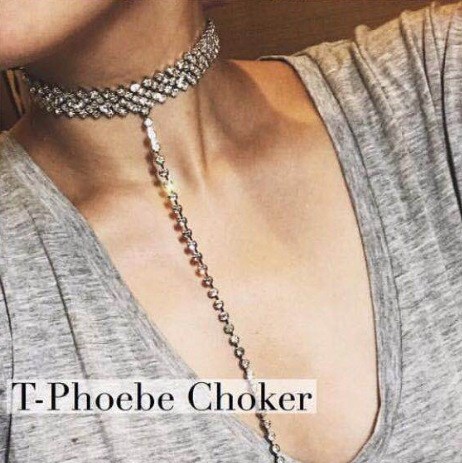 B1305欧美新款choker个性几何流苏短款镶钻颈链项链项圈necklace