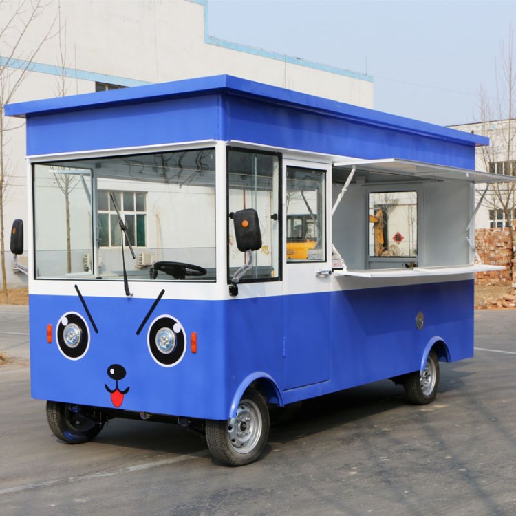 電動(dòng)四輪多功能廠家定制小吃車房車流動(dòng)美食快餐阿早餐油炸鹵肉卷