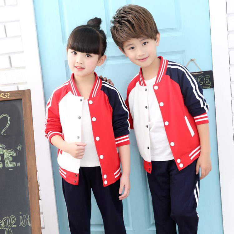 2018新款兒童套裝小學(xué)生表演服中小學(xué)校服定做幼兒園園服批發(fā)