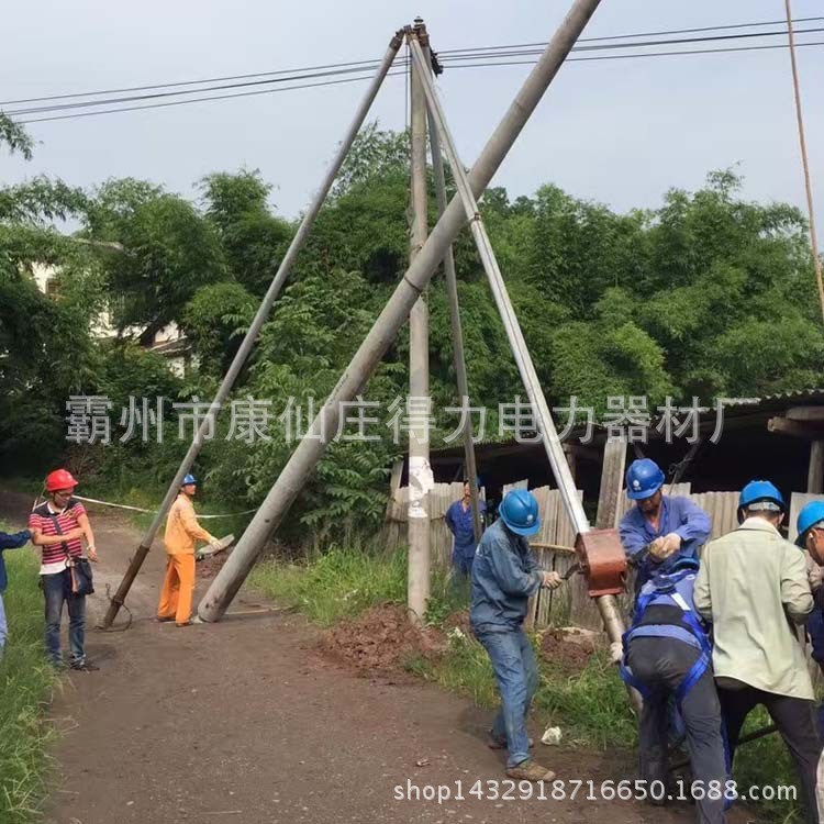 通訊桿三角型扒桿機18m帶鋼絲繩鋁合金立桿機三腳架立桿機