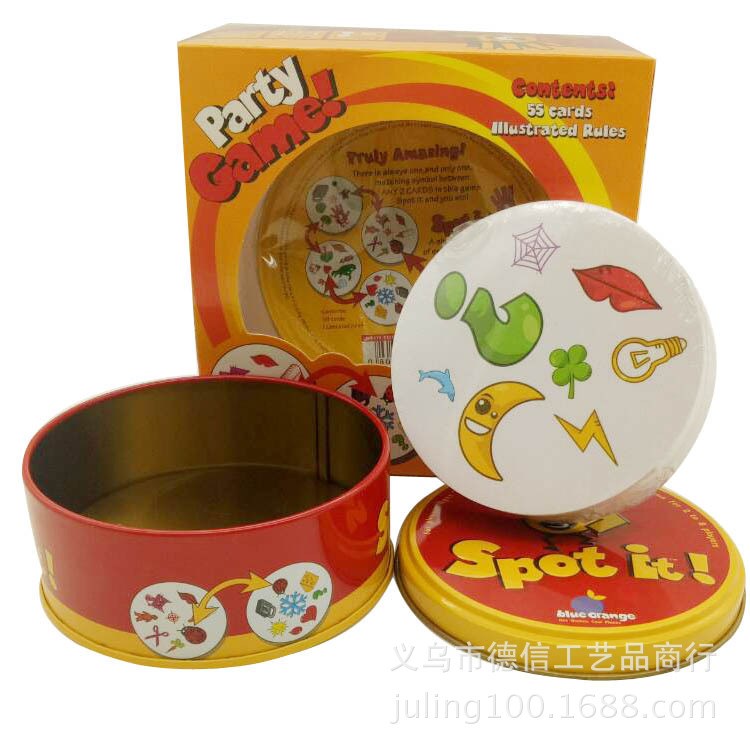 廠家直銷 卡牌游戲 spot it game 亞馬遜產(chǎn)品 英文版找你妹