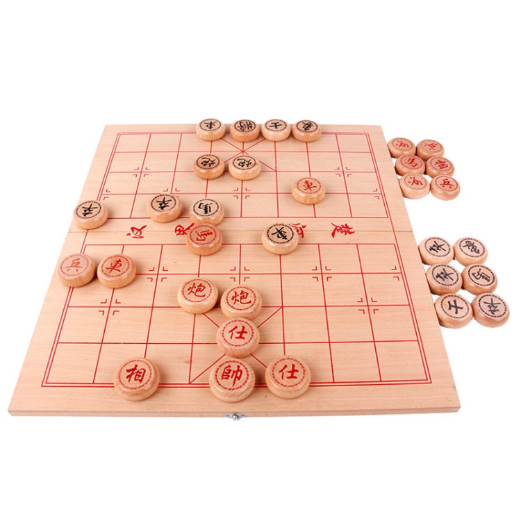 中國(guó)象棋大號(hào)櫸木盒棋盤木制 益智桌游diy