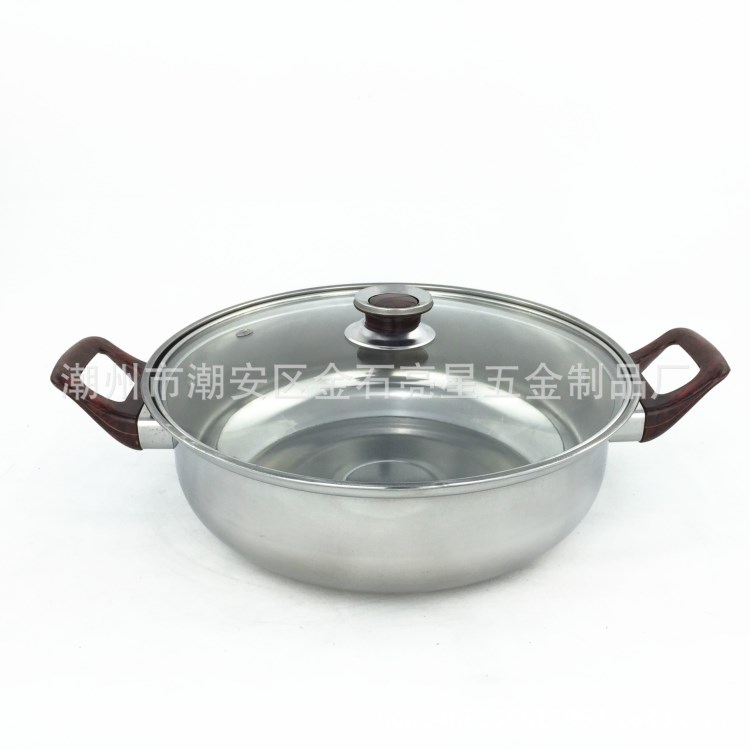 廠家直銷不銹鋼電磁爐鍋 湯鍋/火鍋/打邊爐鍋 彩盒裝禮品批發(fā)