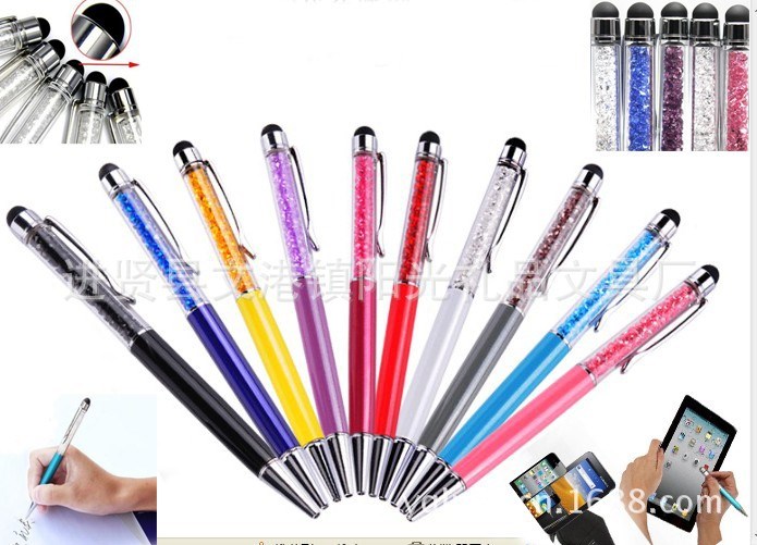 廠家供電容筆水晶筆金屬圓珠筆廣告筆水鉆筆韓國(guó)文具crystal pen