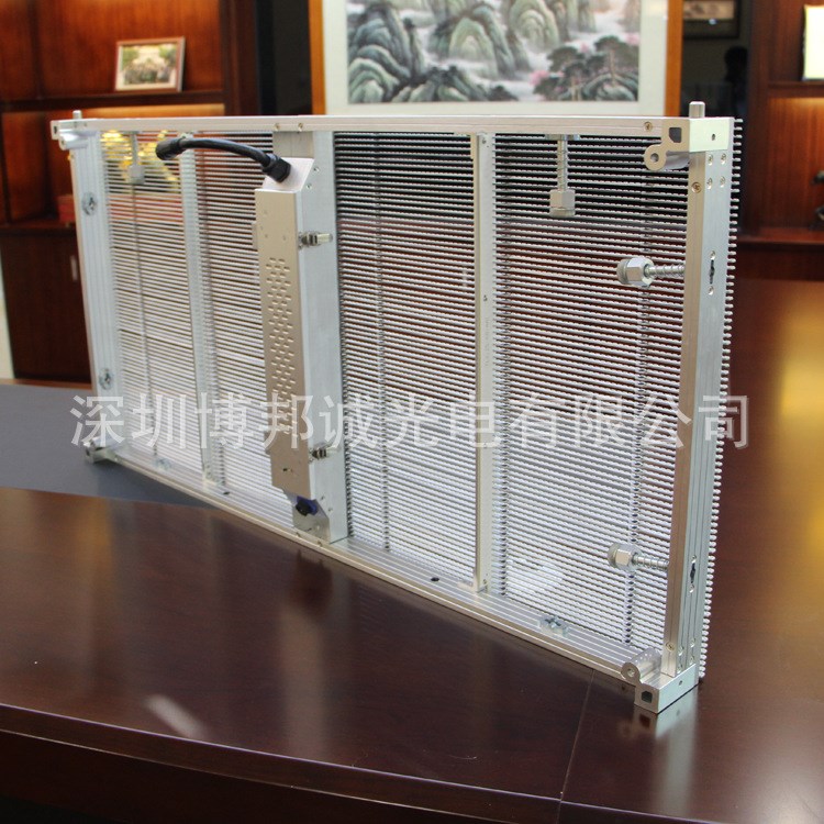 大量供應弧形透明led顯示屏 彩色透明led顯示屏異型透明led顯示屏