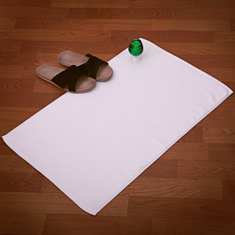 棉酒店賓館地巾50*80cm 350克白色股紗加厚耐用防滑吸水定制LO