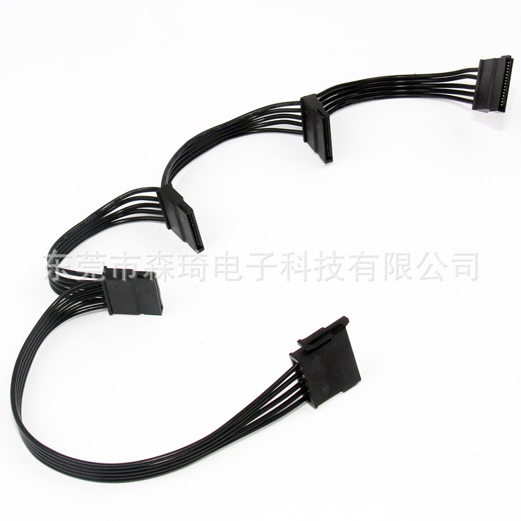 SQ188 SATA 一分四 電源SATA 擴展線 一分四 硬盤連接線 黑排線
