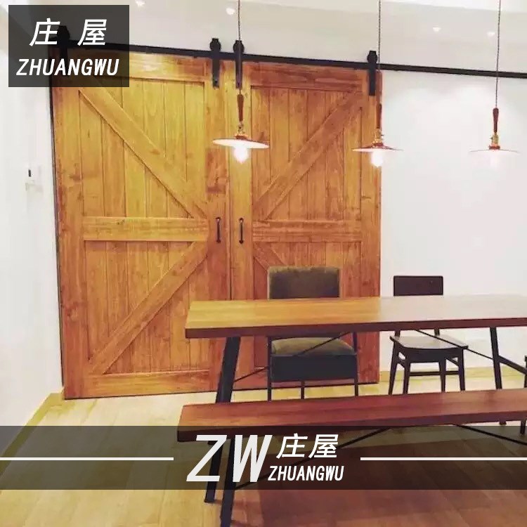 廠家直銷 谷倉門復(fù)古衛(wèi)生間門廁所移門廚房實木推拉門定制批發(fā)