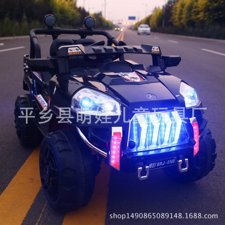 奔馳兒童四輪電動車越野遙控汽車雙座寶寶可坐電瓶童車一件代發