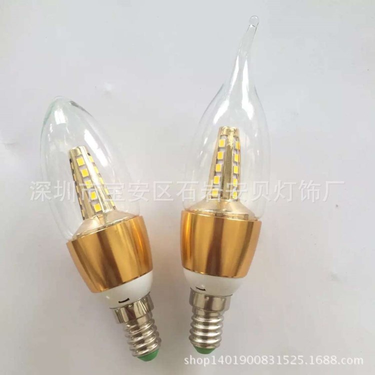 大功率LED蠟燭燈 E14  5W  SMD   尖泡 拉尾泡  廠家直銷