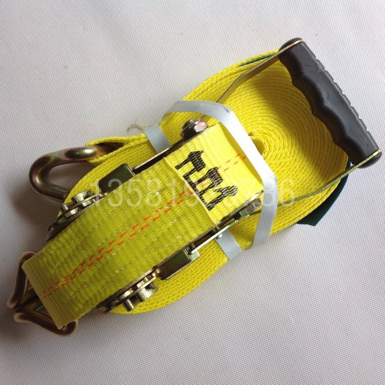 加強型四噸黃色5cm*10m長捆綁器貨車汽車運輸物流捆綁帶收緊