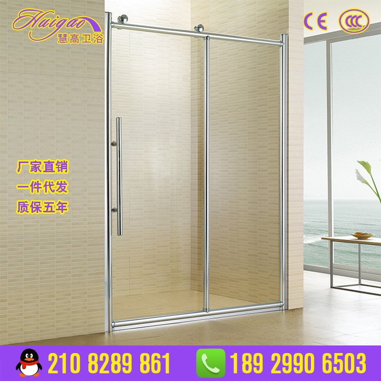 佛山衛浴廠家 簡易淋浴房 一字型淋浴房 非標訂做淋浴房