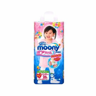 日本紙尿褲尤妮佳moony拉拉褲XXL26片女寶寶尿不濕