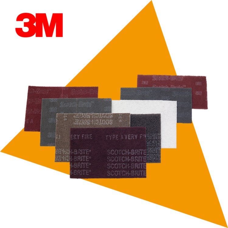 3m 7447C 含砂抛光工业百洁布 百洁布 6X9英寸