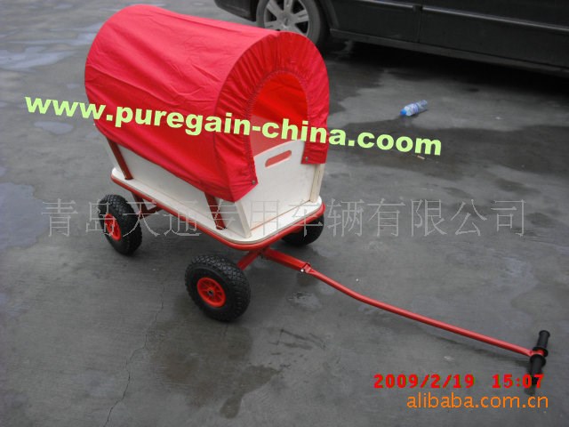 生產(chǎn)花園工具車、wooden dolly、wooden bab cart、兒童拖車