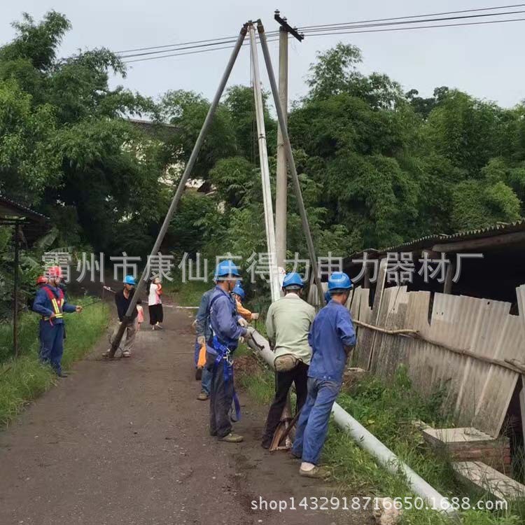 鋁合金管式三角架起桿設(shè)備15m 法蘭分節(jié)鋁合金三腳抱桿