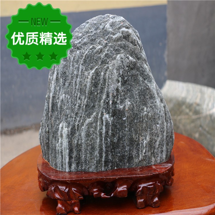 泰安山水泰山石敢當辦公家居風水擺件 紋理石原石鎮宅辟邪