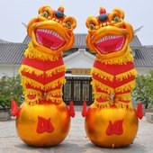 供應3米舞獅子 金色獅子 浙江氣模 充氣模型 廠家直銷