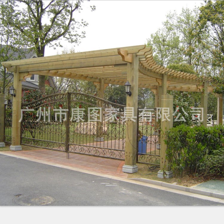 室外防腐木花架 山莊景觀木制葡萄架 花園實木攀爬架 戶外設(shè)施