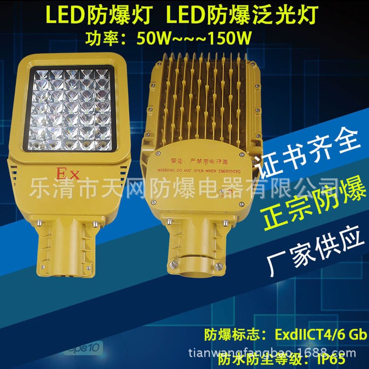 防爆LED燈,led防爆照明燈具,LED防爆馬路燈,工廠道路燈 50W 6米
