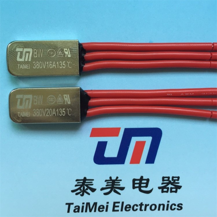 TaiMei BW三相温控开关50-160℃供选择电机过热保护器380V18A