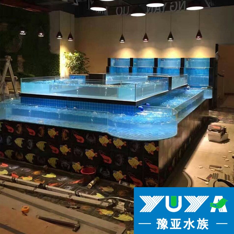 上海廠家定做海鮮池 玻璃海鮮魚缸 大型酒店海鮮池工程