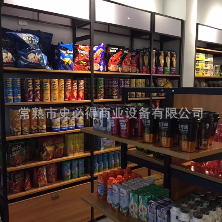 食品代购便利店灯箱货柜 母婴店生活用品家居馆钢木货架