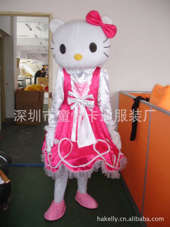 2012精Hello Kitty 貓卡通服裝/精KT貓卡通人偶/婚慶公司服裝道具