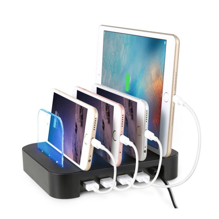 4 USB充電站 6.8A智能充電器 蘋(píng)果手機(jī)充電底座 ipad快速充電支架