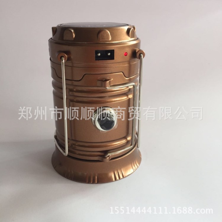 馬燈5800充電便攜應急照明戶外LED太陽能野營燈復古可伸縮手提燈