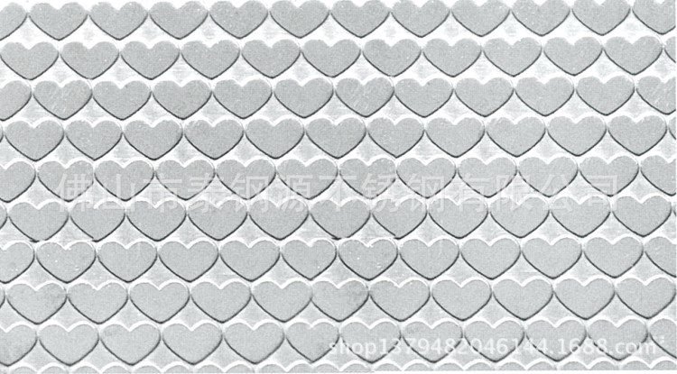 家具不銹鋼櫥柜臺面壓紋板泰鋼源彩色不銹鋼櫥柜臺面壓紋板心形