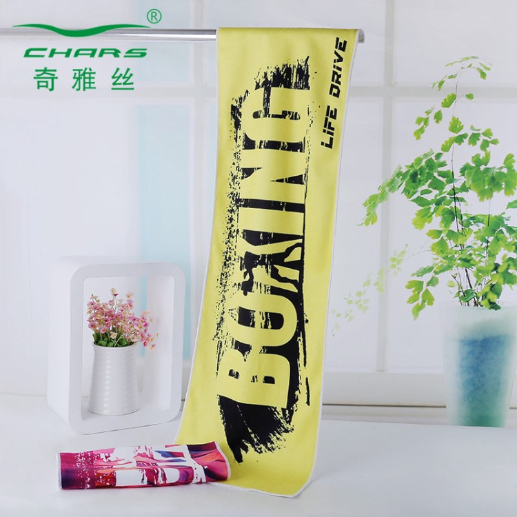 健身俱樂部毛巾定制 柔軟親膚超纖磨毛環保印花運動巾不掉色毛巾