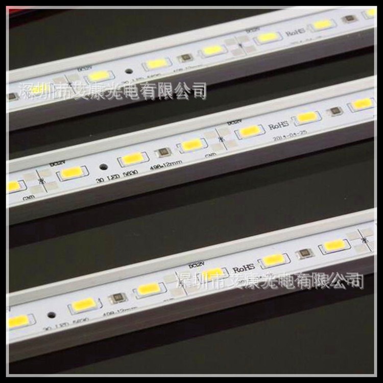 led硬燈條 高亮度LED5630硬燈條 60珠每米手機(jī)柜臺(tái)裝飾鋁基板燈條