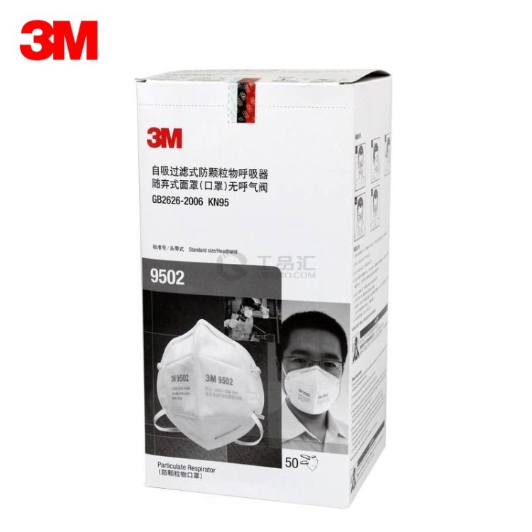 3M 9502 雙片自吸過濾式防顆粒物呼吸器