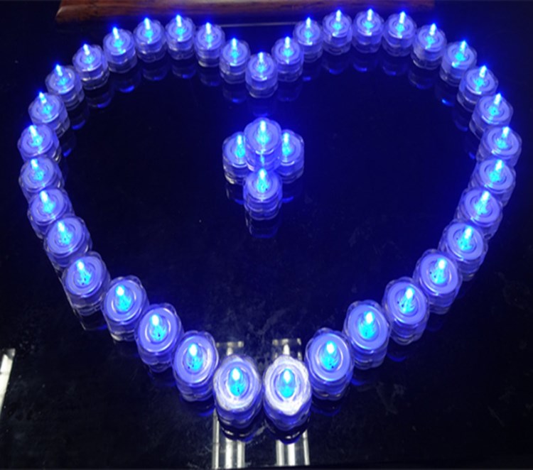 焟燭燈LED燈串情人節防水電池盒表白浪漫燈草坪擺設求婚焟燭燈