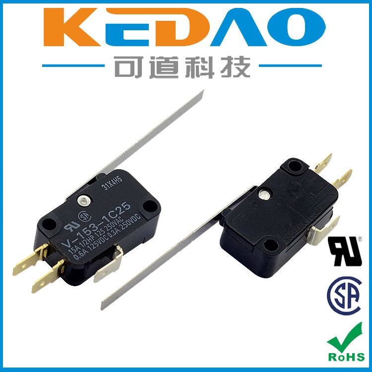 深圳歐姆龍V-153-1C25微動開關OMRON代理銷售原裝新貨