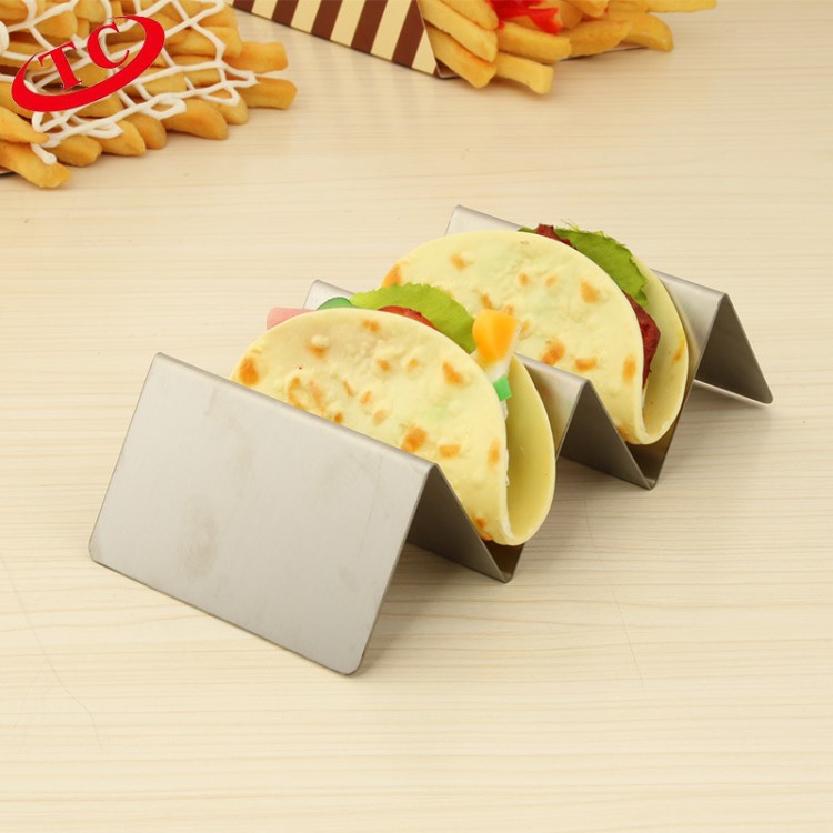 墨西哥薄饼架304材料煎饼夹Taco Holder Stand不锈钢材料